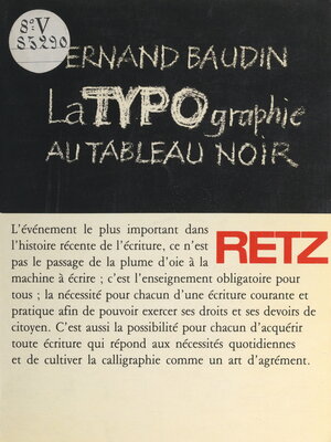 cover image of La typographie au tableau noir